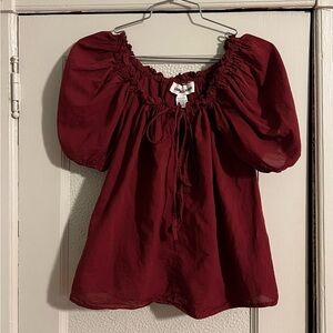 Caron Callahan Puffed Sleeve Top Small